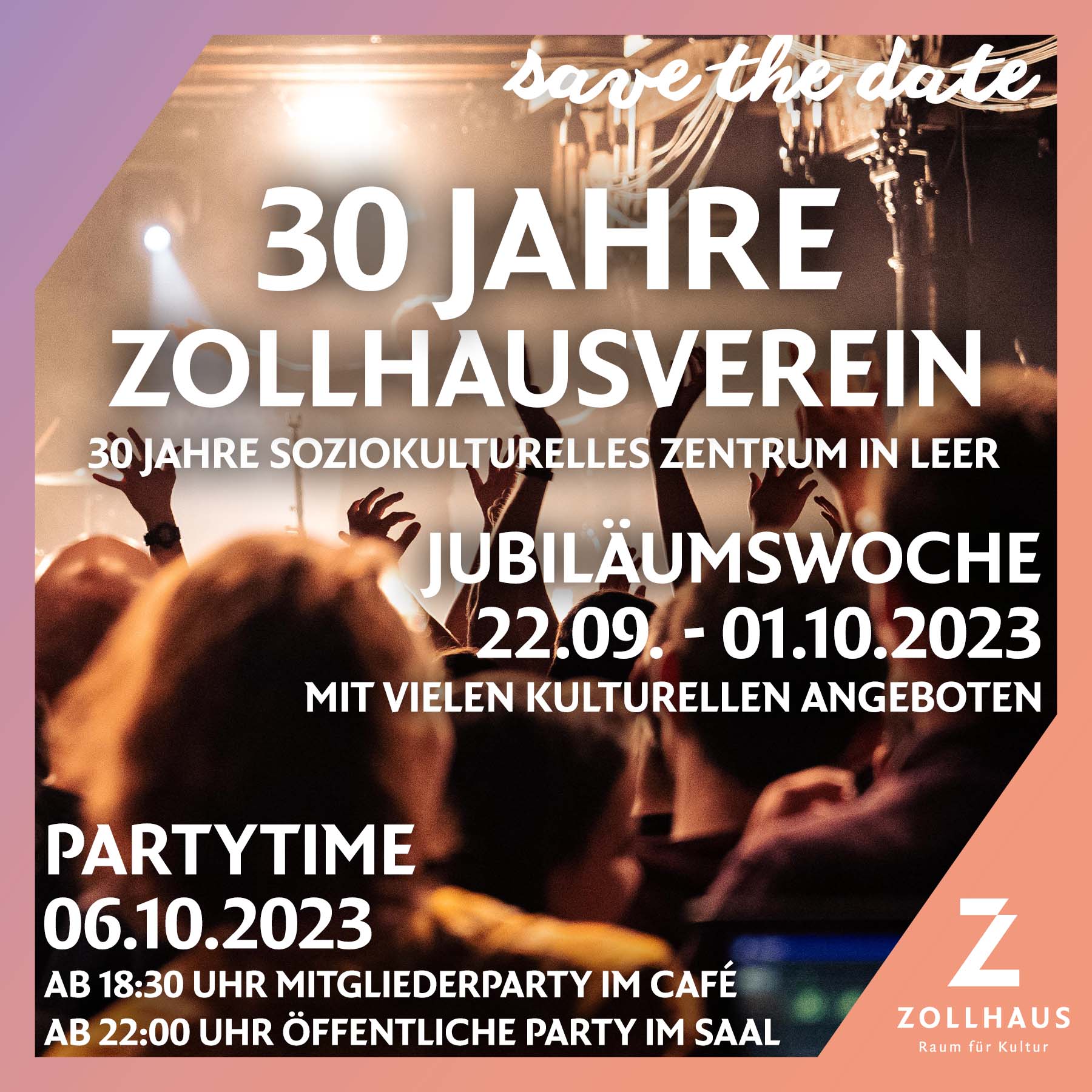SAVE THE DATE – 30 Jahre Zollhausverein